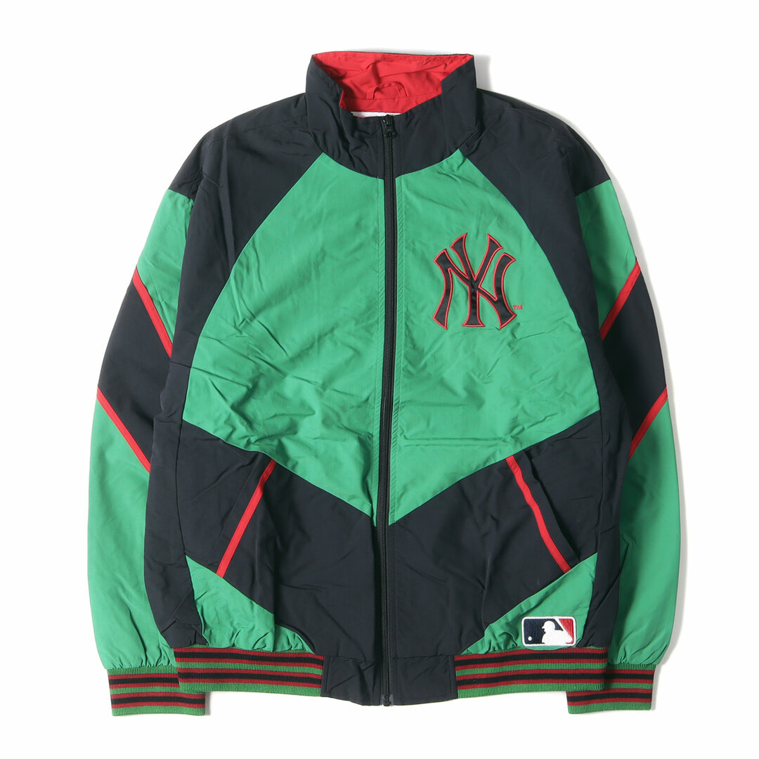 Supreme シュプリーム ジャケット サイズ:L 21AW New York Yankees MLB ナイロン トラック ジャケット Track  Jacket ジャケット グリーン ブラック アウター ブルゾン コラボ 【メンズ】【中古】【美品】 | フリマアプリ ラクマ