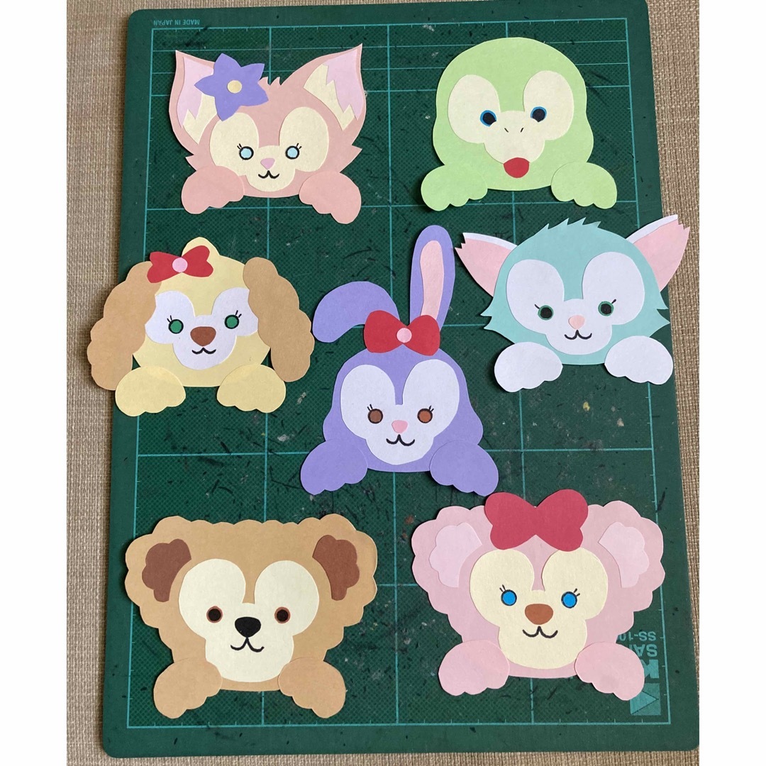 壁面 ダッフィー 画用紙 キャラクター ハンドメイドの素材/材料(型紙/パターン)の商品写真