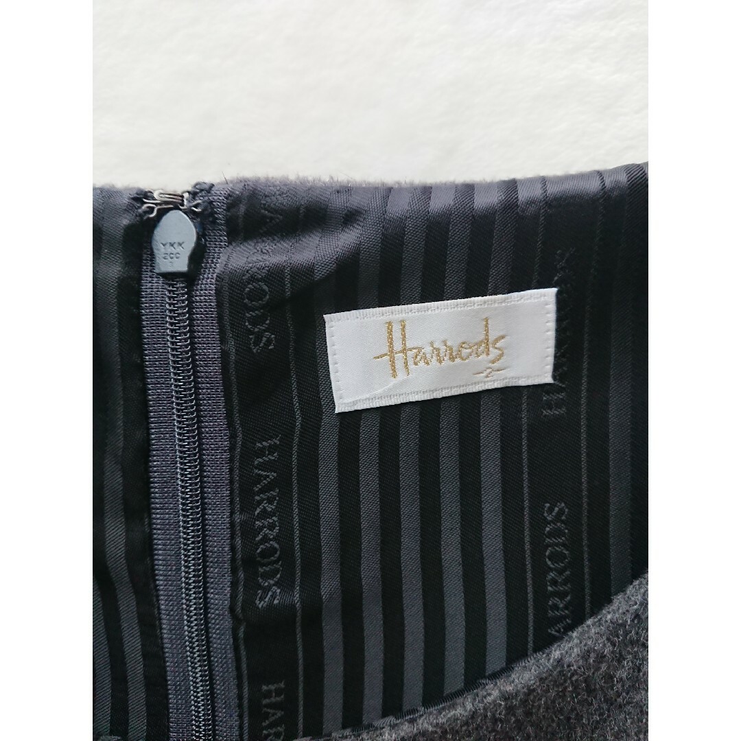 Harrods(ハロッズ)の【美品】Harrods 21万 高級ワンピーススーツ ウール フォックス レディースのフォーマル/ドレス(スーツ)の商品写真