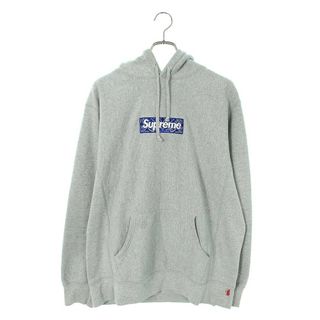 SUPREME シュプリーム 14AW BOX LOGO HOODED SWEATSHIRT ボックスロゴプルオーバーフーディー パーカー ネイビー