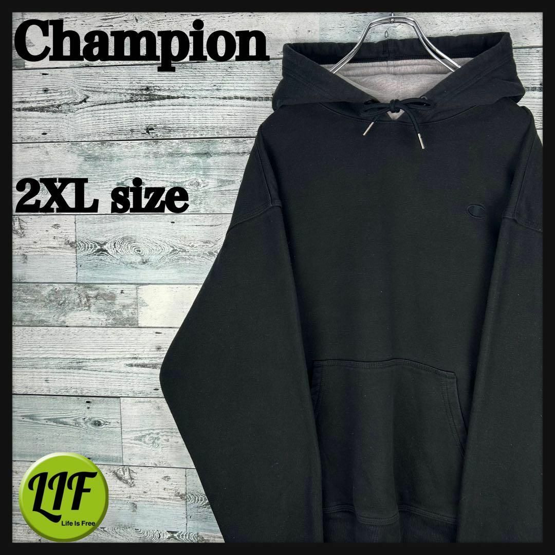 ３点▪️黒、グレー/2XL ChampionビックTシャツ.黒/ビックパーカー