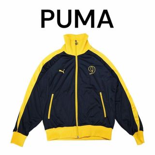 PUMA プーマ　ジャージ　トラックジャケット　カーキ×イエロー　セットアップ