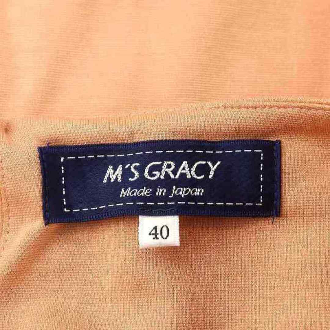 M'S GRACY(エムズグレイシー)のエムズグレイシー 22年製 カットソー 半袖 40 M オレンジ レディースのトップス(カットソー(半袖/袖なし))の商品写真