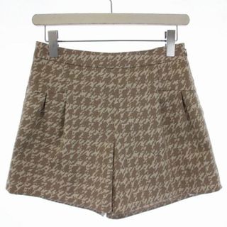 ミッシュマッシュ(MISCH MASCH)のミッシュマッシュ ショートパンツ サイドジッパー 千鳥格子 38 M ベージュ(ショートパンツ)