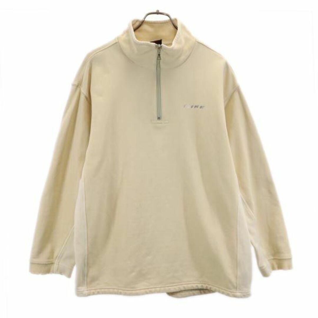NIKE - ナイキ オールド スウェット M ベージュ系 NIKE ハーフジップ