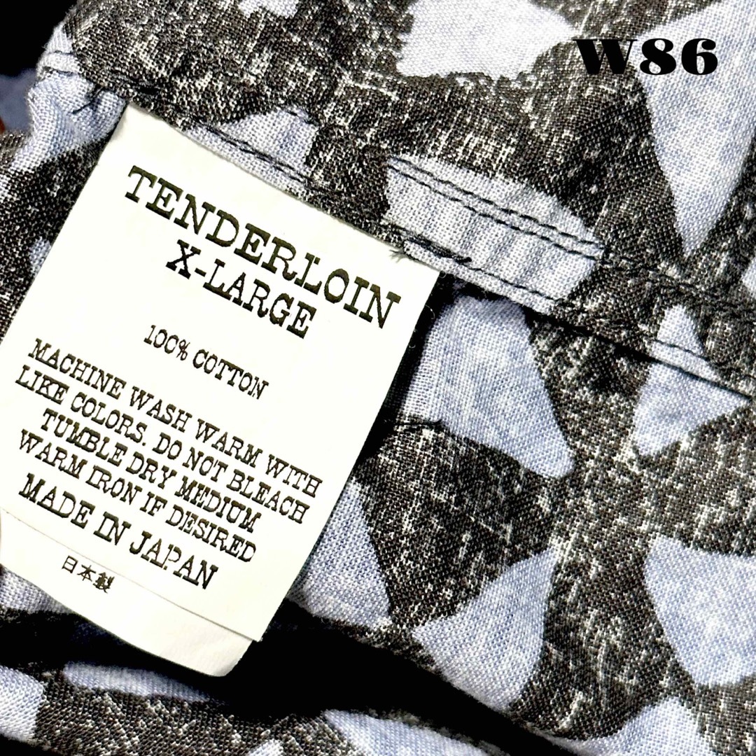 希少品! TENDERLOIN 長袖シャツ スタンド トライアングル 三角 XL