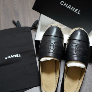 CHANEL　エスパドリーユ　シルバー　39