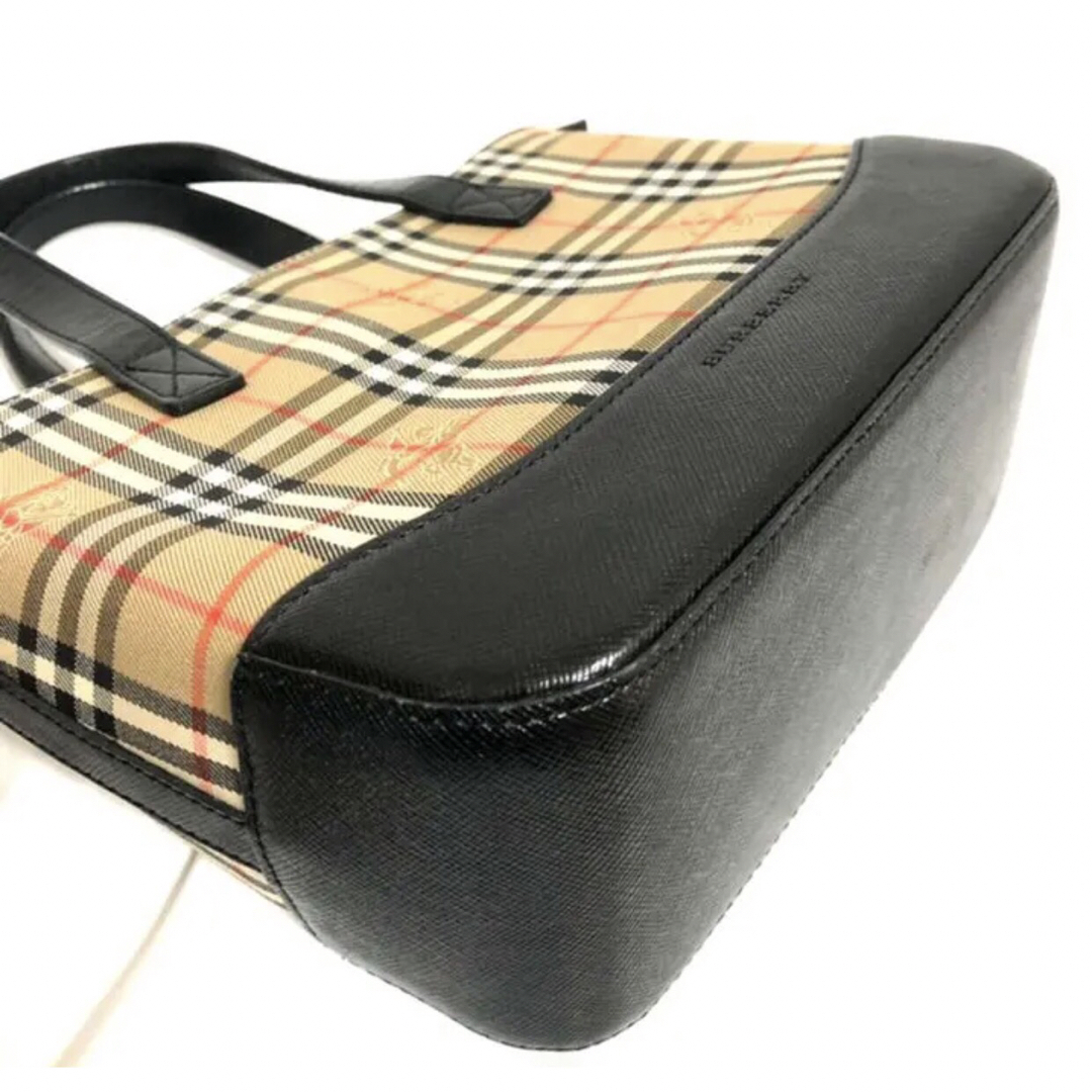 BURBERRY(バーバリー)のバーバリー ハンドバッグ キャンバス レザー トートバッグ レディースのバッグ(トートバッグ)の商品写真