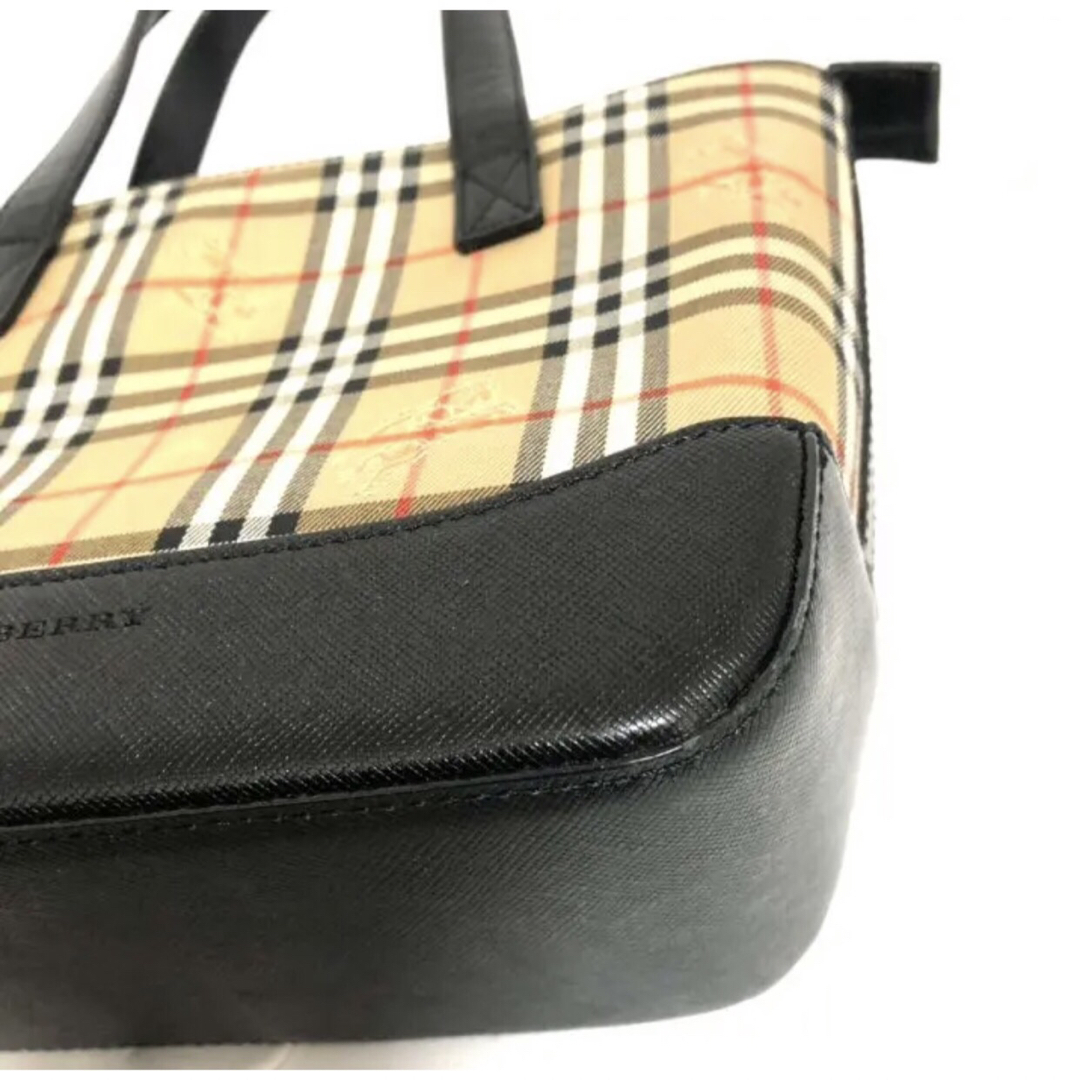 BURBERRY(バーバリー)のバーバリー ハンドバッグ キャンバス レザー トートバッグ レディースのバッグ(トートバッグ)の商品写真