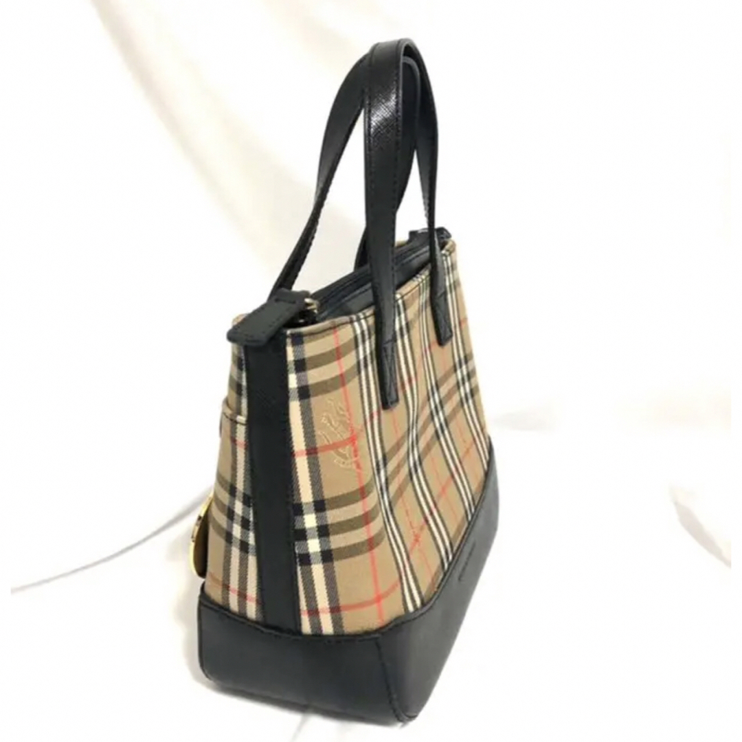 BURBERRY(バーバリー)のバーバリー ハンドバッグ キャンバス レザー トートバッグ レディースのバッグ(トートバッグ)の商品写真