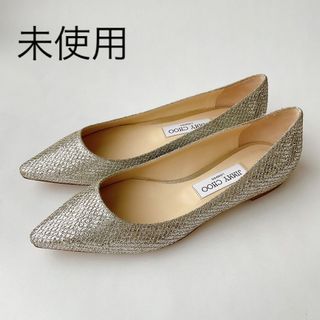 【美品】JIMMY CHOO パンプス 23.5cm ブルー グリッター