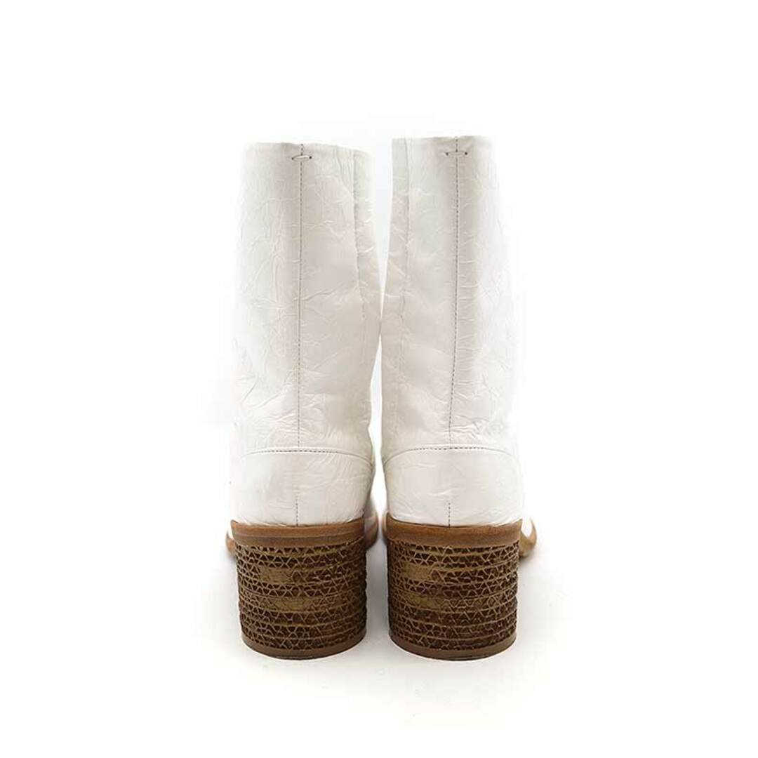 Maison Martin Margiela 22 メゾン マルタン マルジェラ 22 22SS TABI BOOTS シワ加工コルゲートヒール足袋ブーツ ホワイト 43