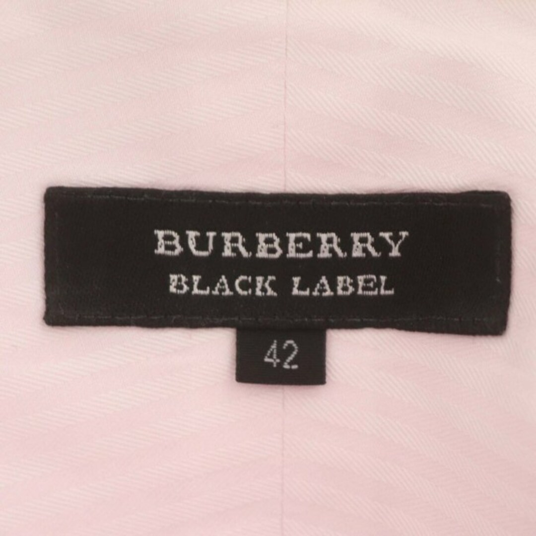 バーバリーブラックレーベル ロゴ刺繍 シャツ 長袖 シャドーストライプ 42 2