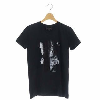 エンポリオアルマーニ(Emporio Armani)のエンポリオアルマーニ プリント半袖Tシャツ カットソー 40 黒 ブラック(Tシャツ(半袖/袖なし))