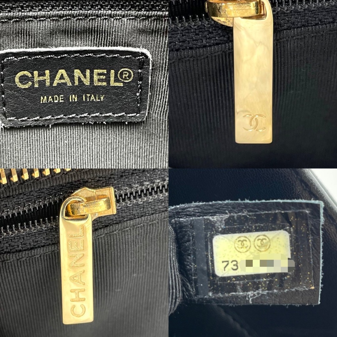 【限定価格】CHANEL シャネル ハンドバッグ チョコバー Chocolate Bar トートバッグ ココマーク ココ 鞄 かばん レザー    ブラック 黒 ゴールド金具 レディース 定番【品】