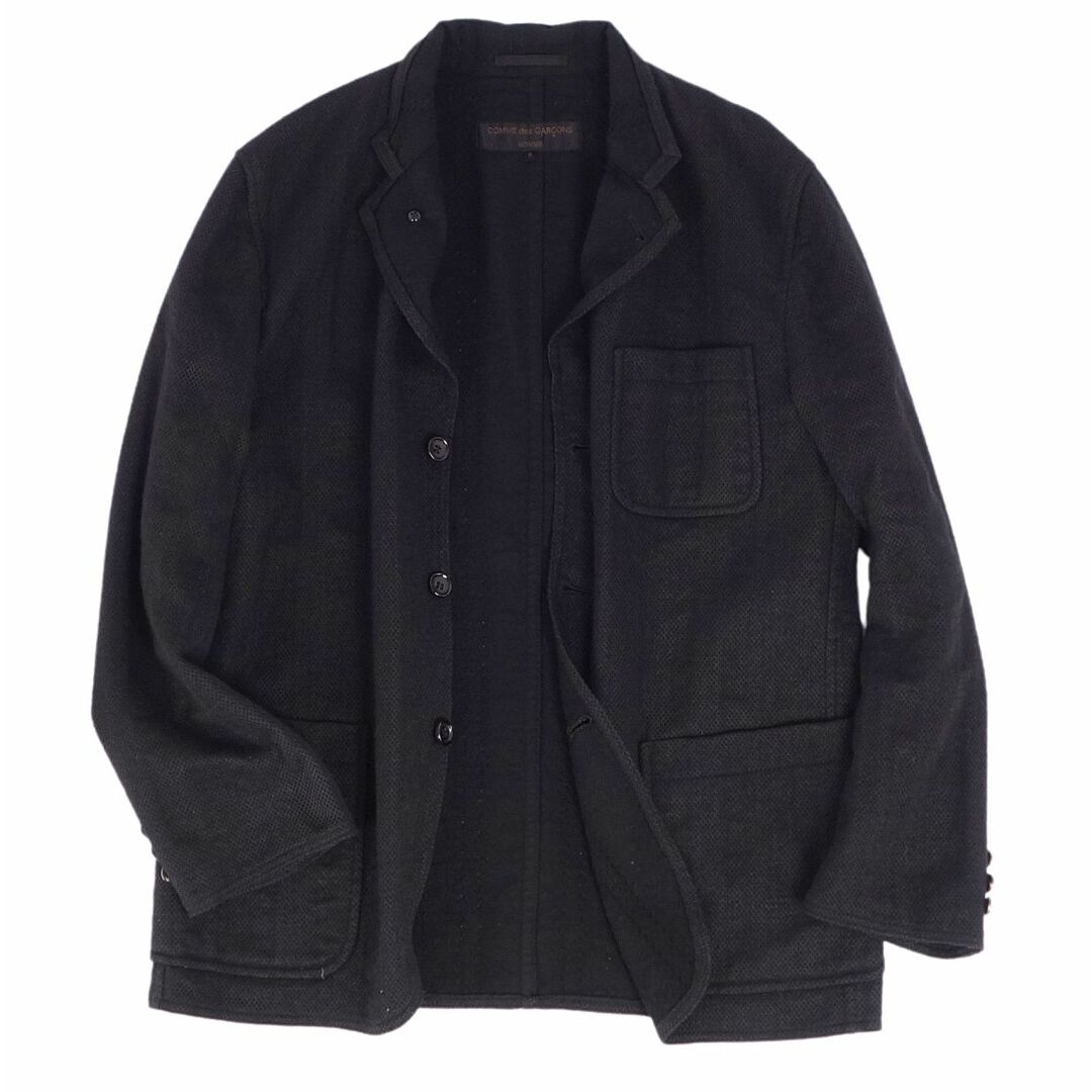 コムデギャルソンオム COMME des GARCONS HOMME ジャケット テーラードジャケット メッシュ ウール アウター メンズ S ブラック