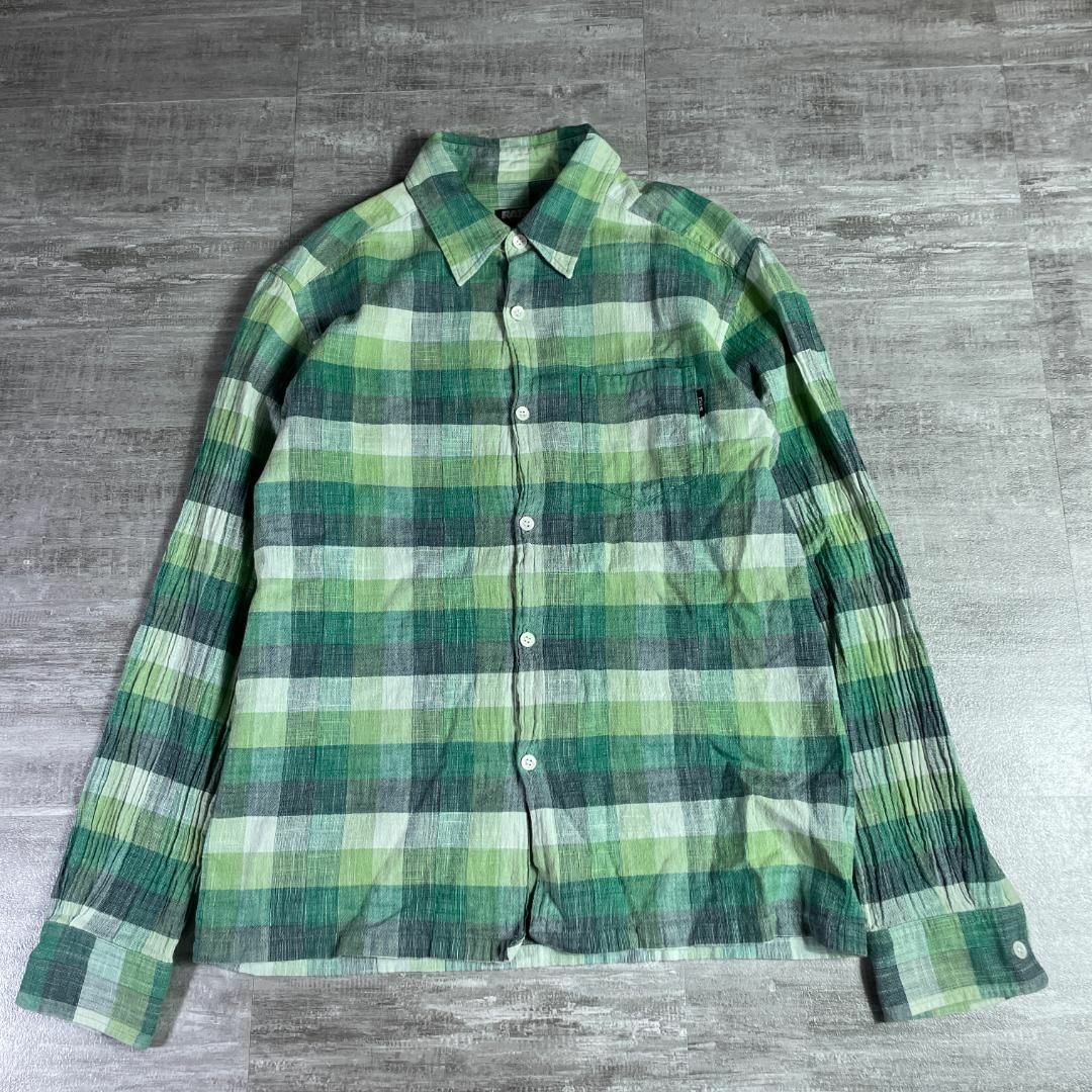 キムタク着　RATS COTTON RAYON CHECKSHIRT  Mサイズ