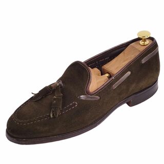 グレンソン GRENSON ローファー タッセル スウェードレザー シューズ 革靴 メンズ イングランド製 7E(26cm相当) カーキ/ブラウン(ドレス/ビジネス)