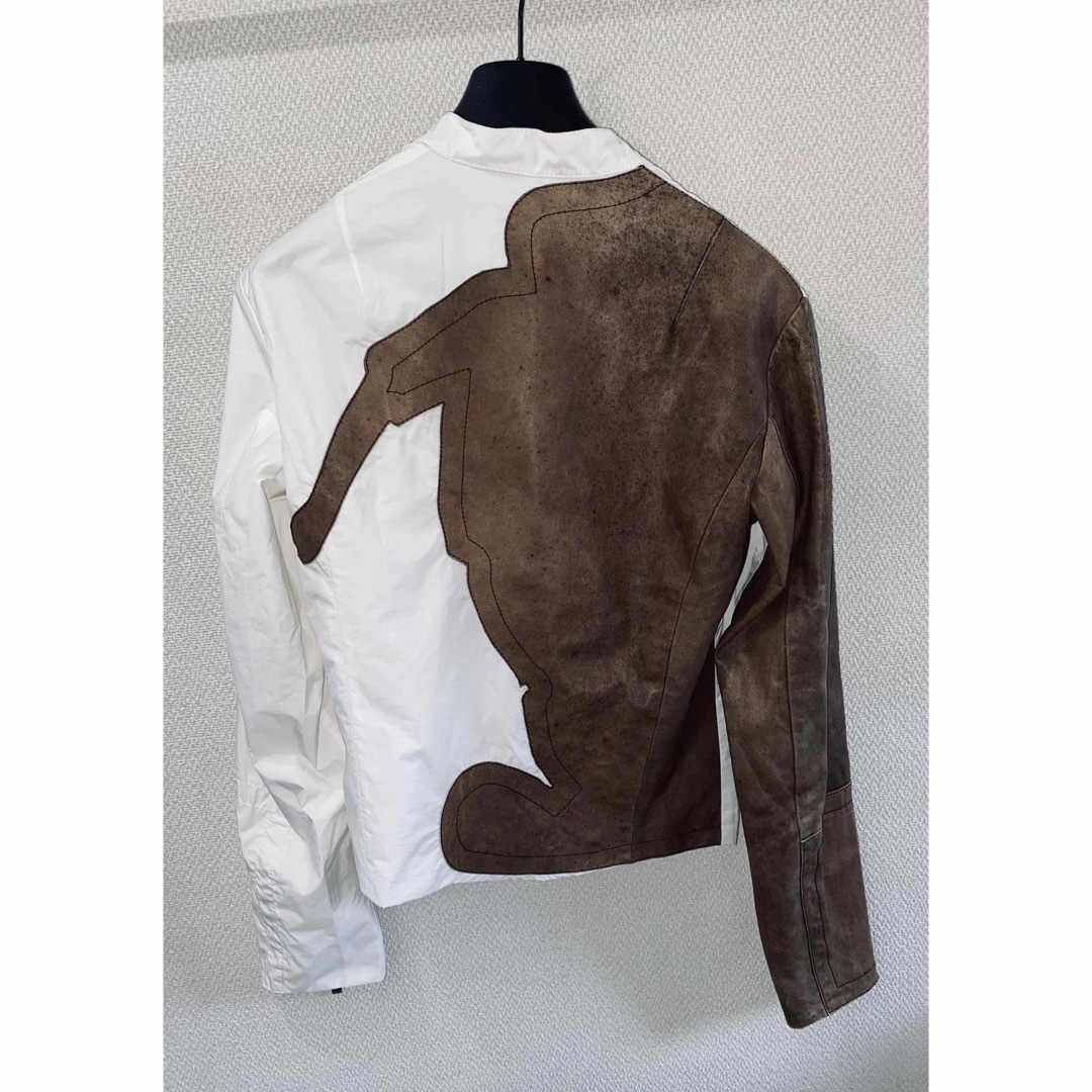 DIRK BIKKEMBERGS ダークビッケンバーグ レザー切り替えライダース
