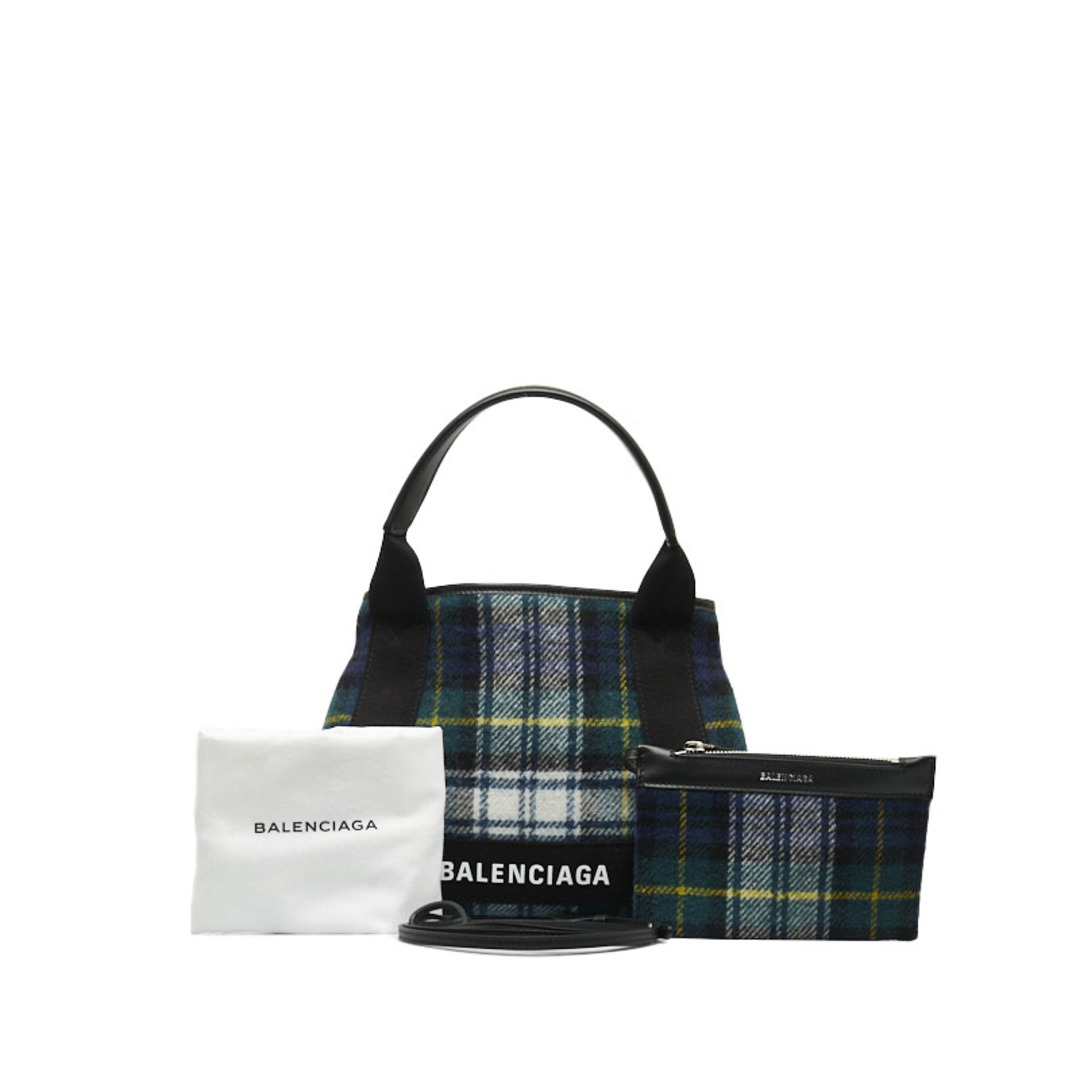 Balenciaga(バレンシアガ)の美品 バレンシアガ カバス XS チェック ハンドバッグ ショルダーバッグ 2WAY 390346 ウール レディース BALENCIAGA 【219-17500】 レディースのバッグ(ハンドバッグ)の商品写真