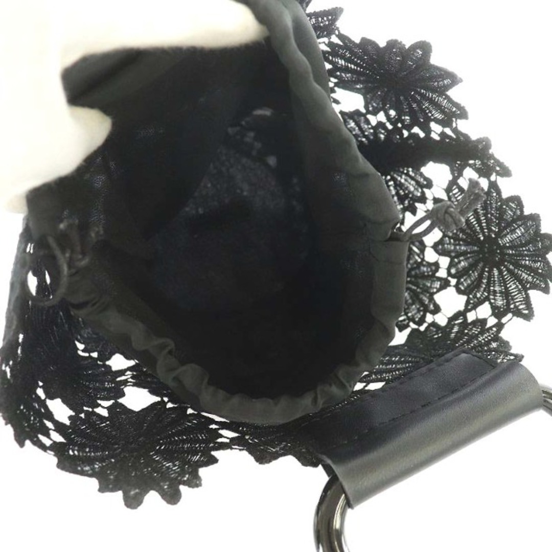 Casselini(キャセリーニ)のキャセリーニ casselini ハンドバッグ 花刺刺繍 黒 ブラック ■OS レディースのバッグ(ハンドバッグ)の商品写真