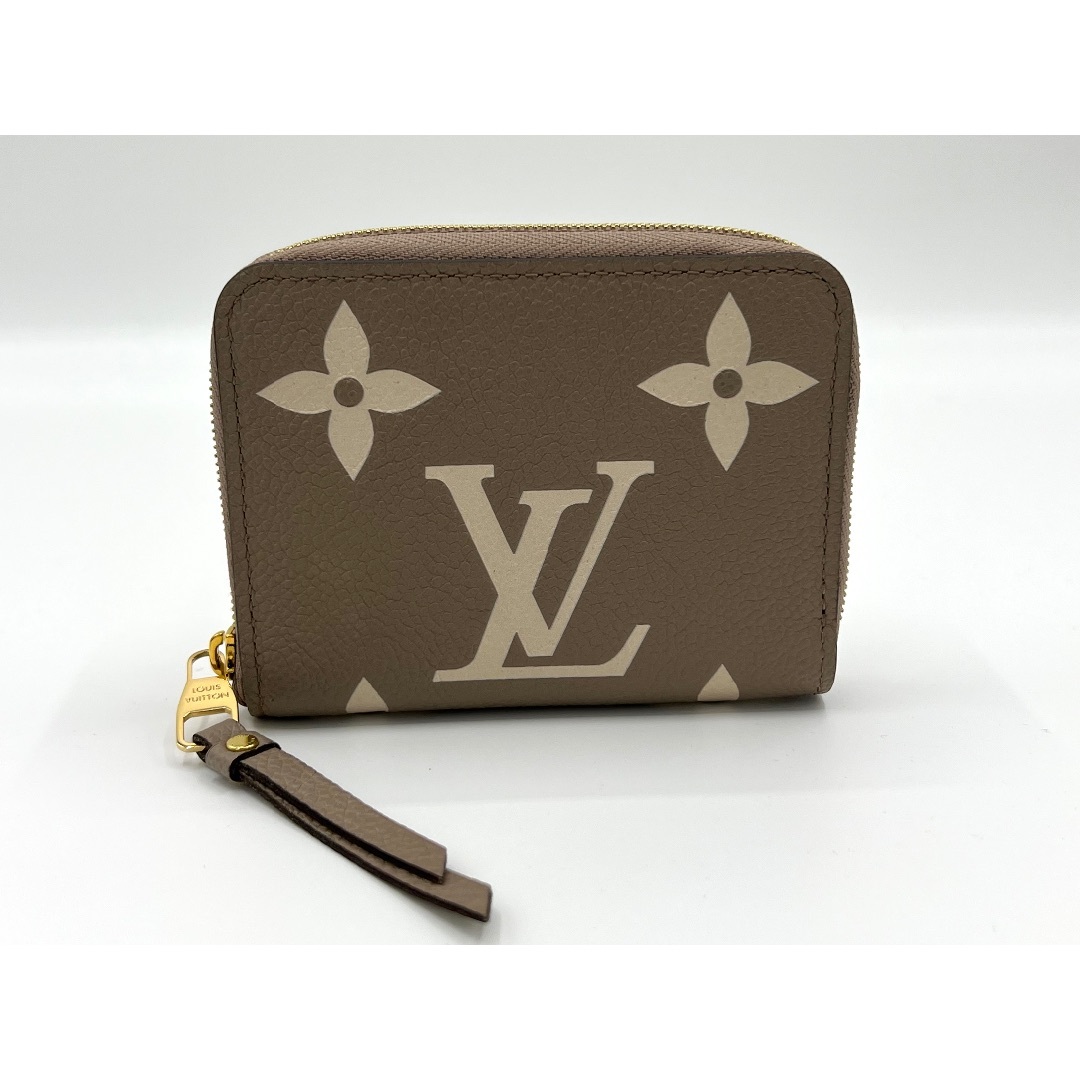 LOUIS VUITTON ルイヴィトン アンプラント バイカラー ジッピーコインパース ファスナー コインケース 小銭入れ トゥルトレール ベージュ M69797 美品20748-00