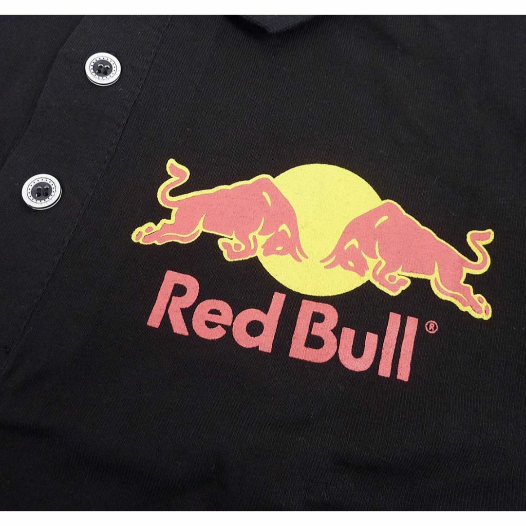 Red Bull レッドブル バイソンロゴ 半袖 ポロシャツ ブラック L メンズのトップス(ポロシャツ)の商品写真