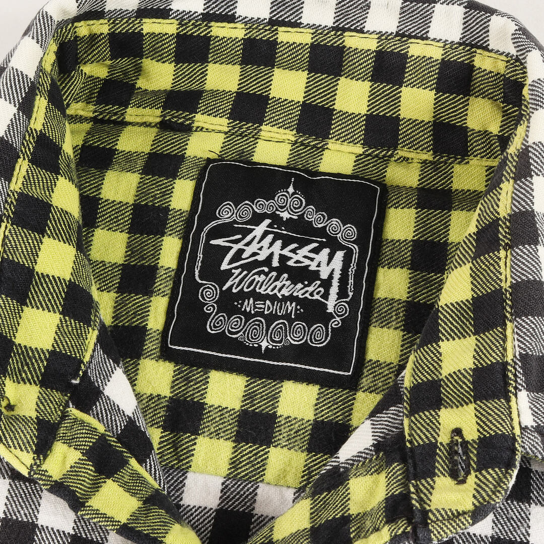 old stussy チェックシャツ フランネルシャツ Mサイズ