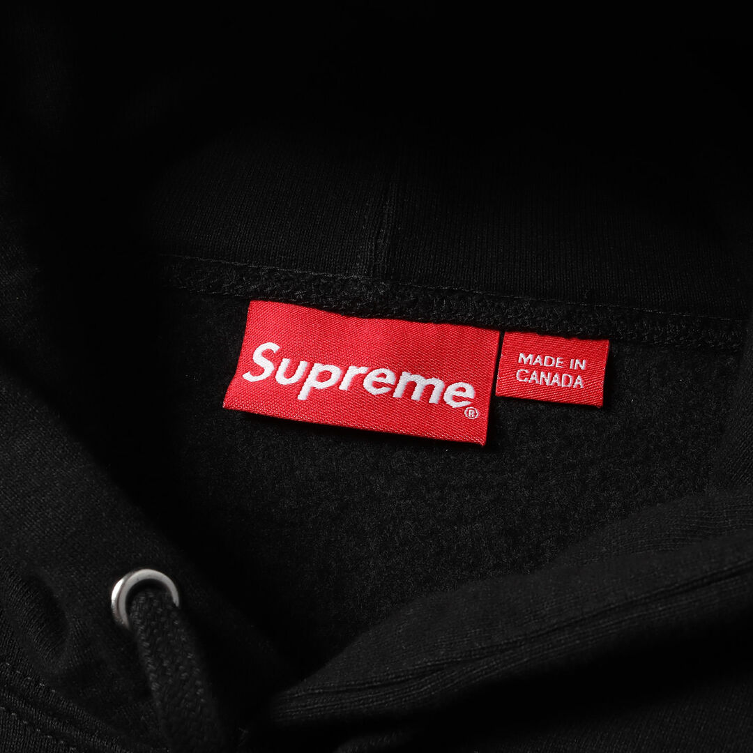 Supreme シュプリーム パーカー サイズ:M 23SS ブランドロゴ スウェット パーカー Worldwide Hooded  Sweatshirt ブラック 黒 トップス フーディー 【メンズ】【中古】【美品】