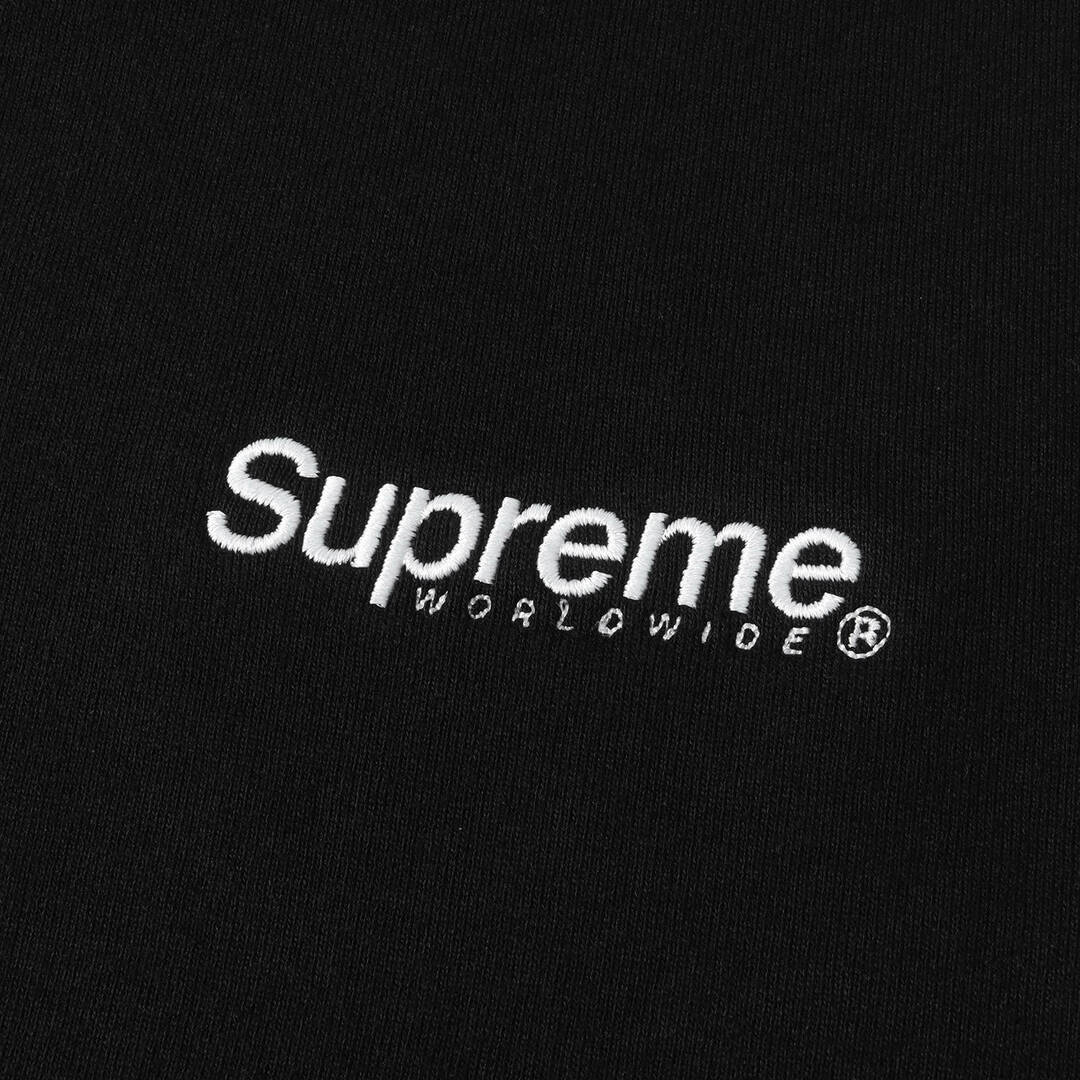 Supreme シュプリーム パーカー サイズ:M 23SS ブランドロゴ スウェット パーカー Worldwide Hooded  Sweatshirt ブラック 黒 トップス フーディー 【メンズ】【中古】【美品】