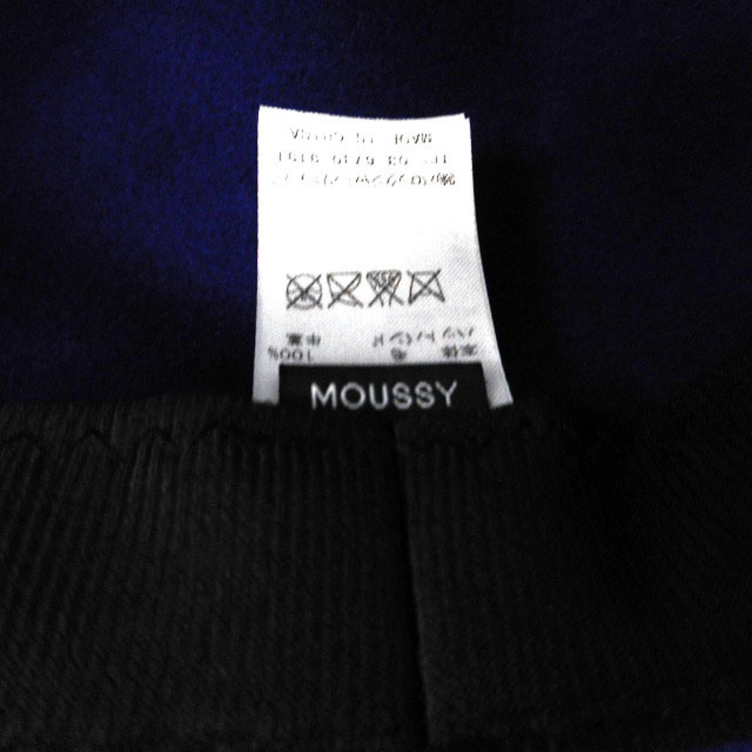 moussy(マウジー)のマウジー 中折れハット ソフトハット ウール レザー バンド F 紺 ネイビー レディースの帽子(その他)の商品写真