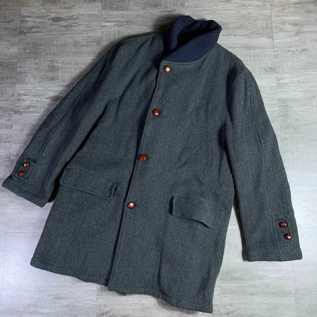 美品 ビンテージ ジョルジオアルマーニ カシミア混 くるみボタン