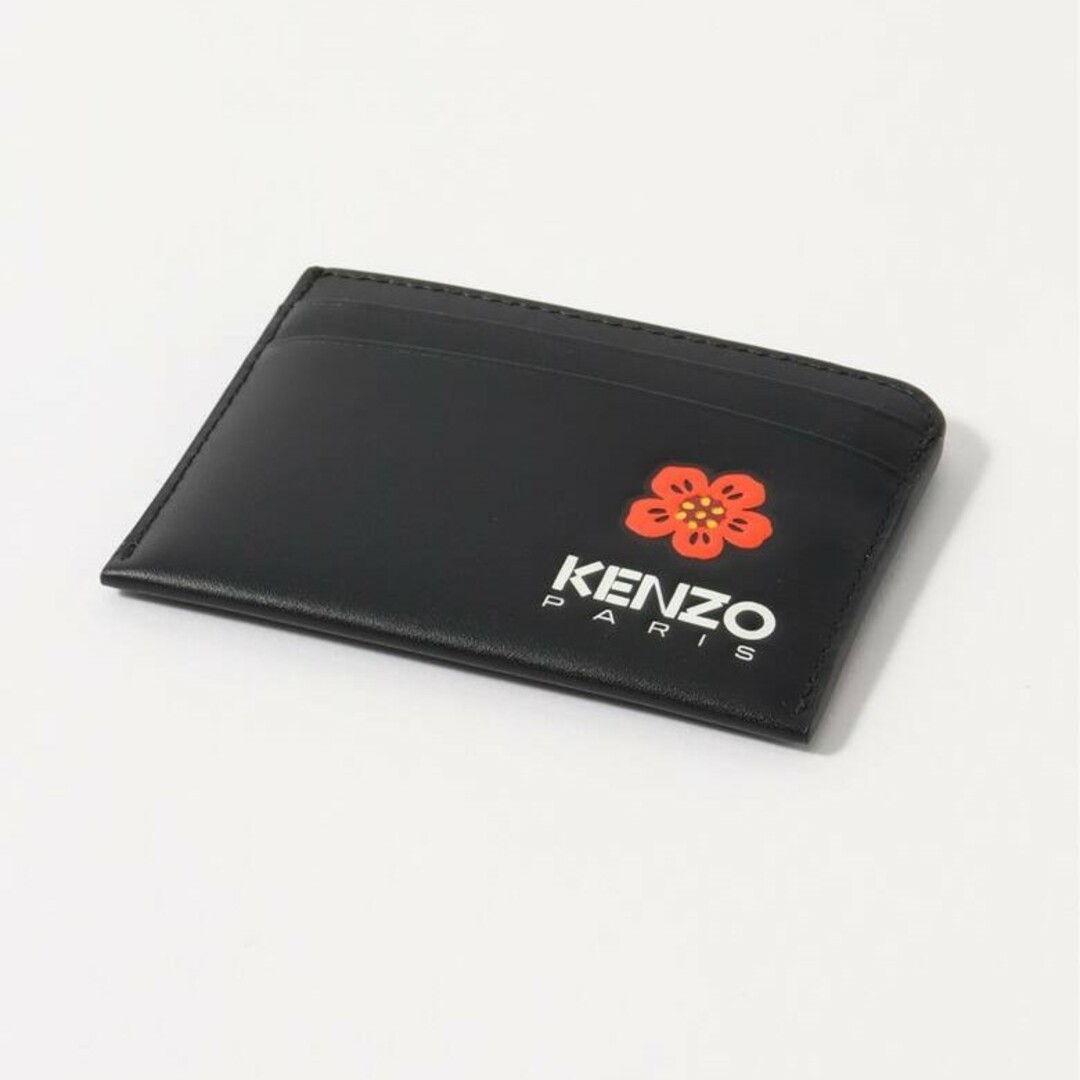 KENZO(ケンゾー)のKENZO ケンゾー カードケース ブラック レザー フラワー メンズのファッション小物(名刺入れ/定期入れ)の商品写真