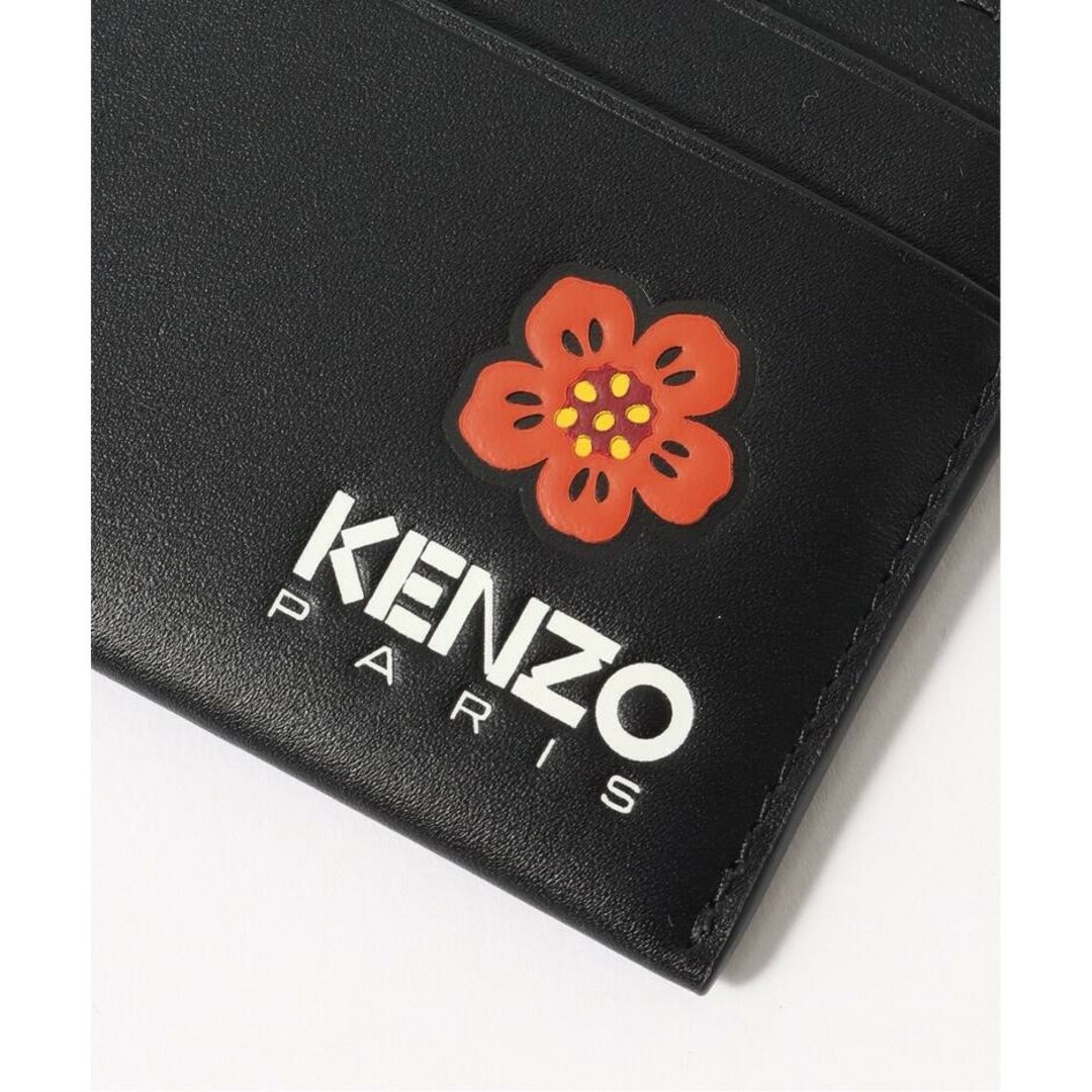 KENZO(ケンゾー)のKENZO ケンゾー カードケース ブラック レザー フラワー メンズのファッション小物(名刺入れ/定期入れ)の商品写真