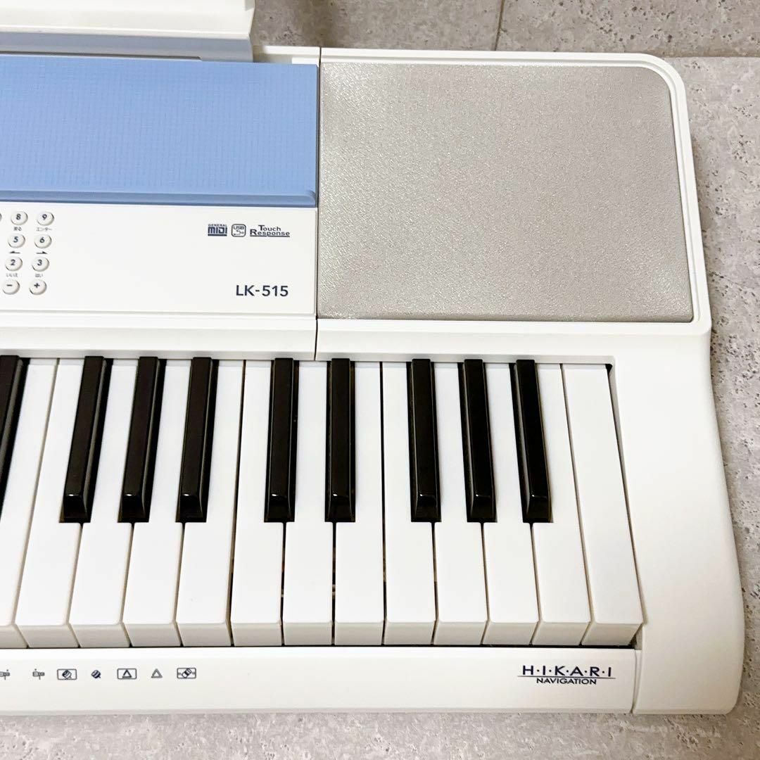 美品】CASIO LK-515 光ナビゲーションキーボード ピアノ初心者の通販