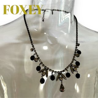 FOXEY フォクシー ブラックカラー レース チョーカー ネックレス