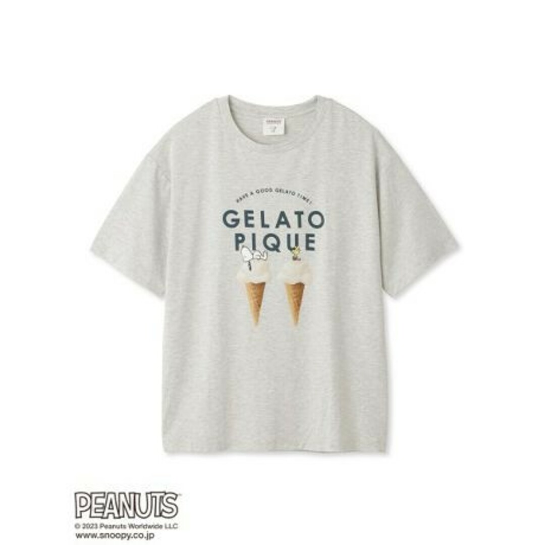 【PEANUTS】【HOMME】ワンポイントTシャツ　ジェラートピケオム　Ｌ