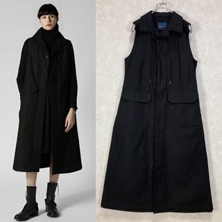 ヨウジヤマモト(Yohji Yamamoto)のヨウジヤマモト 22AW ミリタリー ロングベスト 黒2(その他)