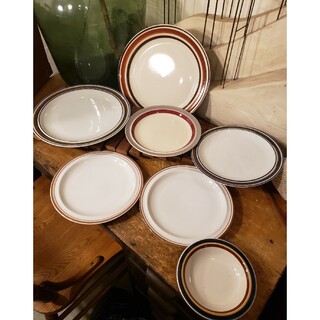 ストーンウェア　皿　小皿　陶器　磁器　レトロ　昭和レトロ　アンティーク