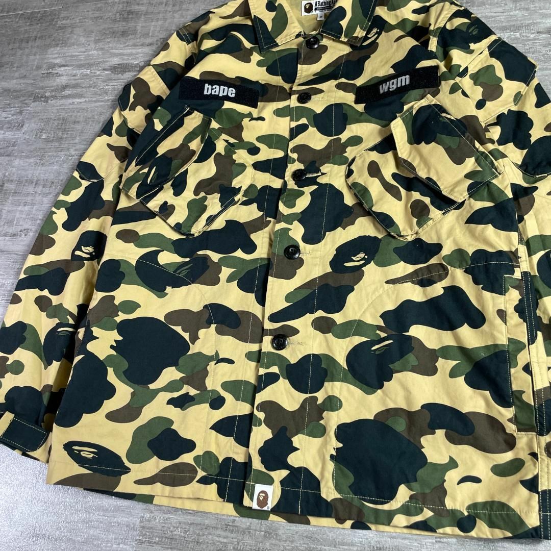 美品 A BATHING APE 1STカモ ミリタリージャケット 大猿 M