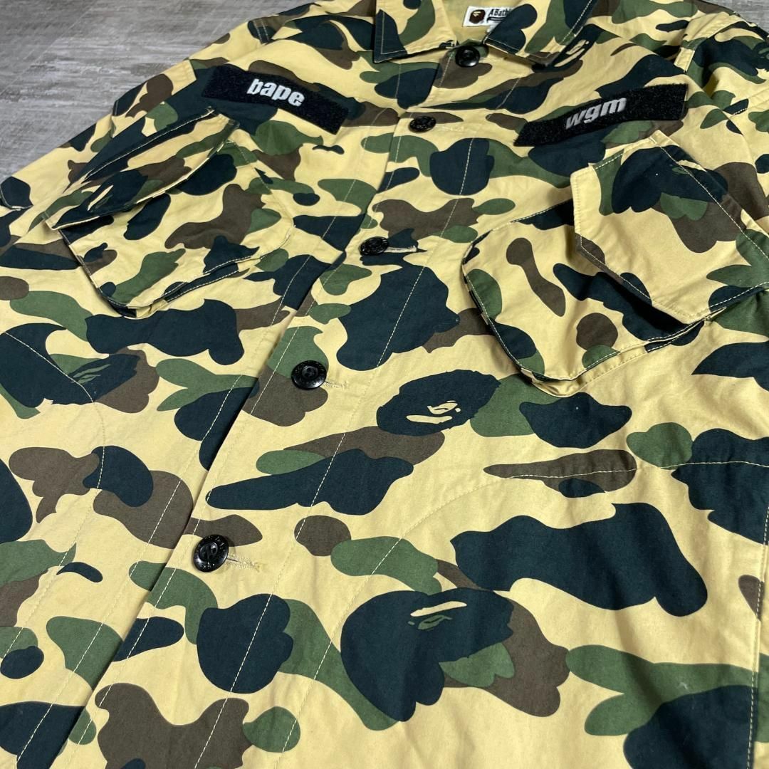 美品 A BATHING APE 1STカモ ミリタリージャケット 大猿 M