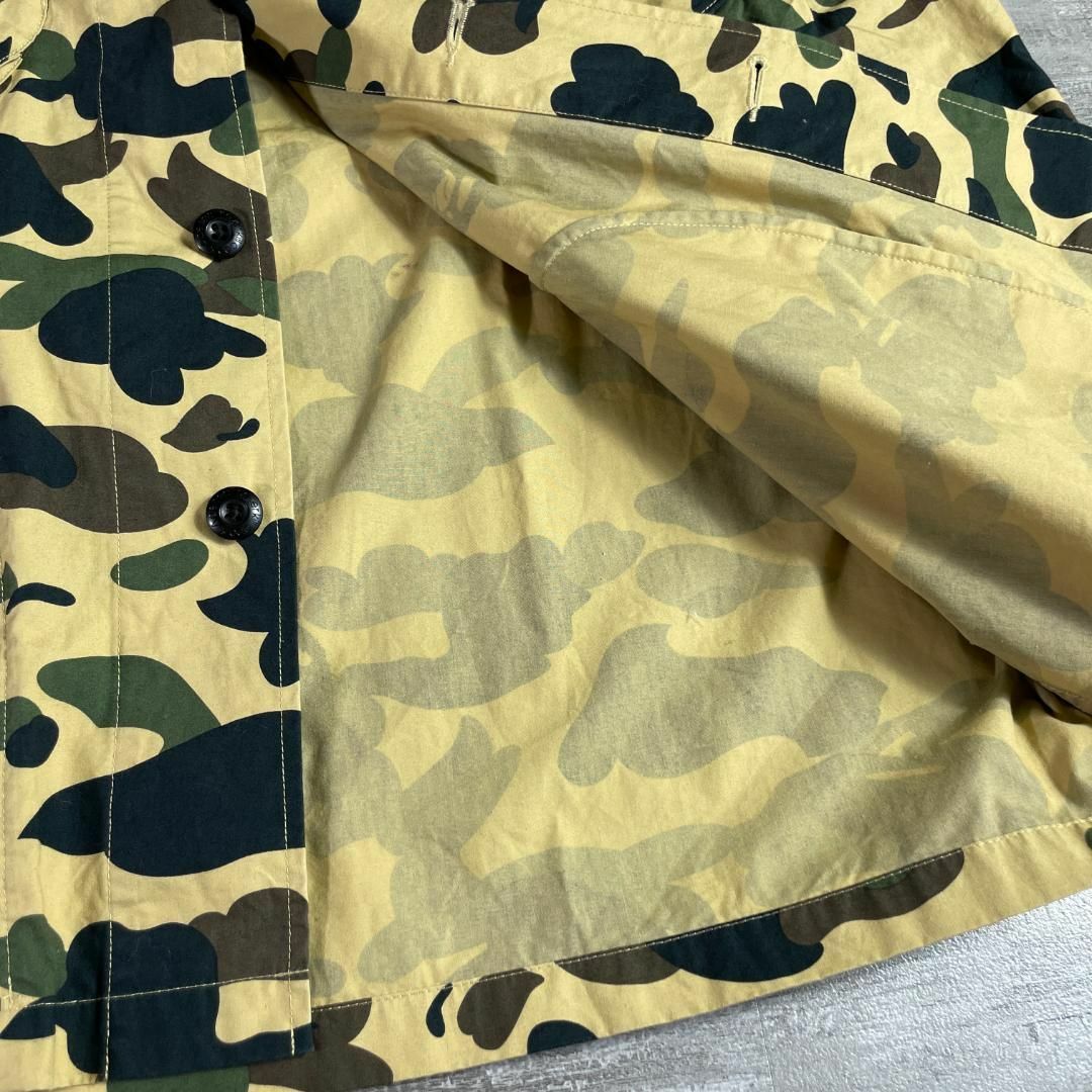 美品 A BATHING APE 1STカモ ミリタリージャケット 大猿 M