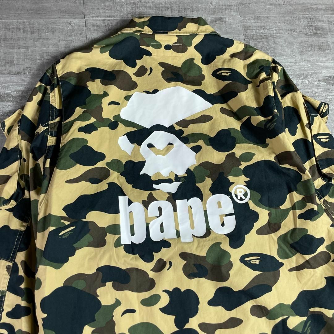 美品 A BATHING APE 1STカモ ミリタリージャケット 大猿 M