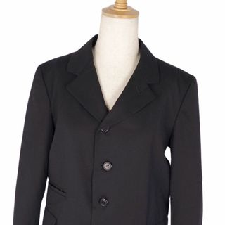 美品 ブラックコムデギャルソン BLACK COMME des GARCONS ジャケット テーラードジャケット 無地 ウールギャバジン アウター  レディース XS ブラック