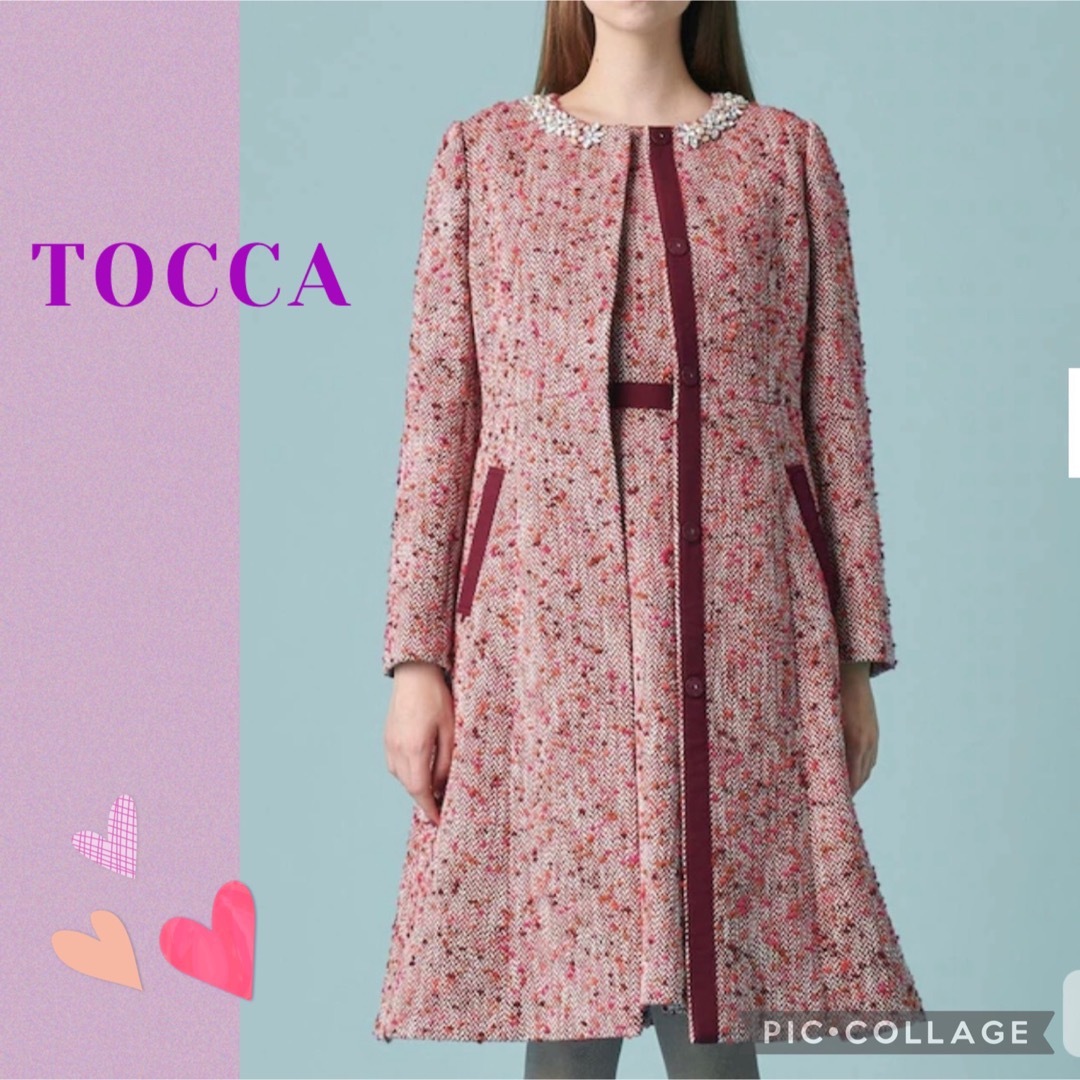 TOCCA トッカ　GINAコート　ツイード コート　ビジュー   フリマアプリ ラクマ