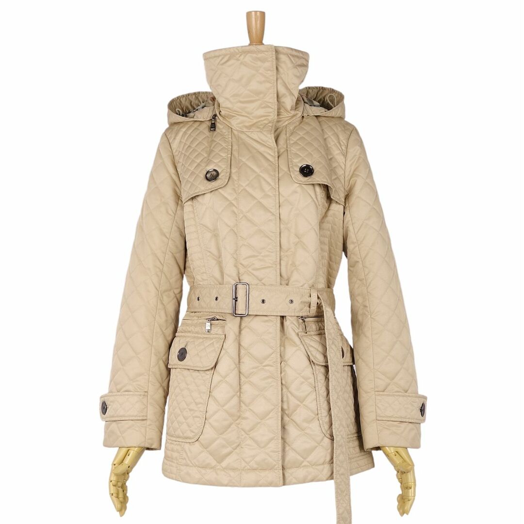 BURBERRY(バーバリー)のバーバリー ロンドン BURBERRY LONDON コート 中綿入り 裏チェック フーディー アウター レディース 40(M相当) ベージュ レディースのジャケット/アウター(その他)の商品写真