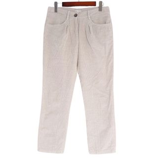 ブルネロクチネリ(BRUNELLO CUCINELLI)のブルネロクチネリ BRUNELLO CUCINELLI パンツ ロングパンツ コーデュロイ 無地 ボトムス レディース I38 USA2 F34(S相当) アイボリー(その他)