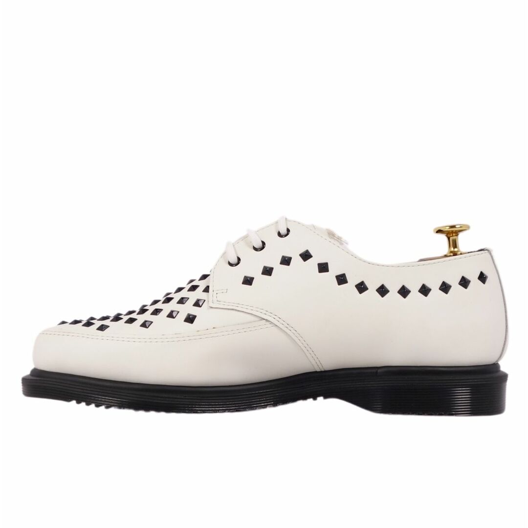 未使用 ドクターマーチン Dr.Martens レザーシューズ ダービーシューズ WILLIS 3ホール スタッズ シューズ メンズ UK7 US8 EU41(26cm相当) ホワイト/ブラック
