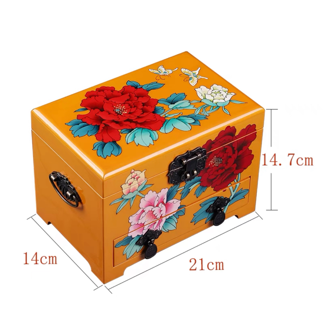 高級感 漆器 天然シェル 木製 純手作り製作 ジュエリーボックス宝石箱