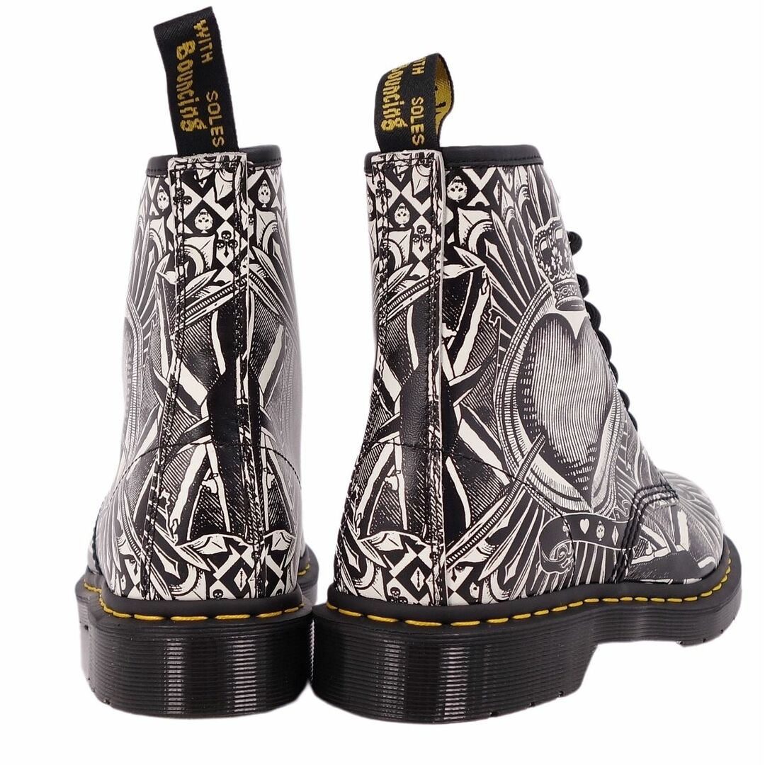 未使用 ドクターマーチン Dr.Martens ブーツ ショートブーツ 1460 8ホール トランプ柄 Playing Card シューズ メンズ  UK8 US9 EU42(27cm相当) ブラック/ホワイト